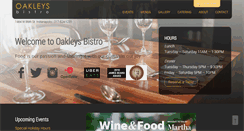 Desktop Screenshot of oakleysbistro.com